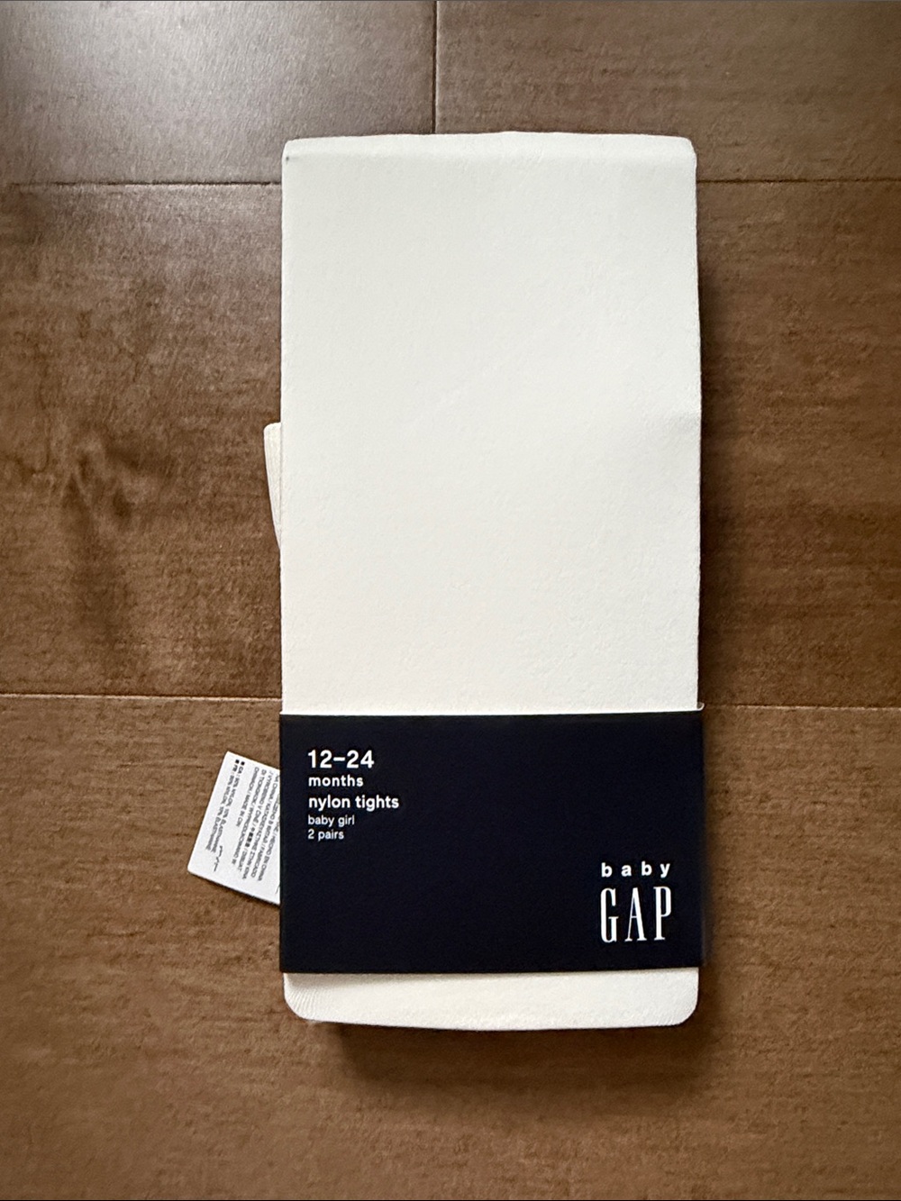 NWT 2-pack Baby GAP baby girl nylon tights- pink and white